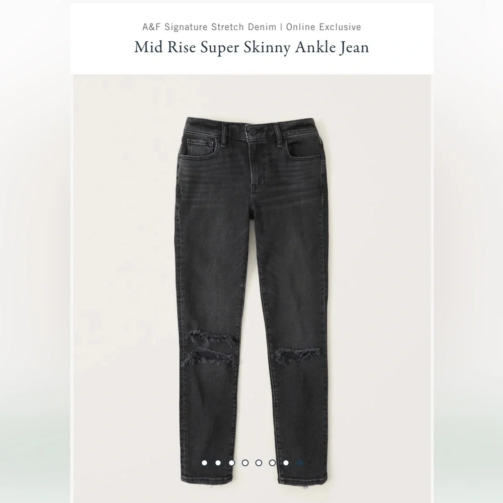 NWT Abercrombie & Fitch Mid Rise Super Skinny Ankle Jean - Picture 5 of 5